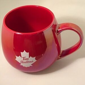 TIM HORTON Red Luster Iridescent Tim  Hortons Mug